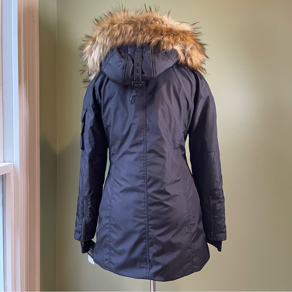 NWT S13 New York Womens Alps Mid Length Down Parka with Faux Fur Hood - Size XS - Picture 6 of 14